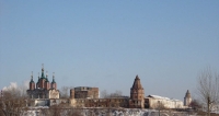 Первая пасхальная служба в Скорбященской церкви.