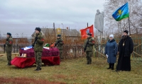 31 октября 2022 г. – наместник Далматовской обители игумен Варнава (Аверьянов) совершил в с. Красноисетское Далматовского района отпевание воина-контрактника мл. сержанта Василия Литвиненко и принял участие в траурном митинге.